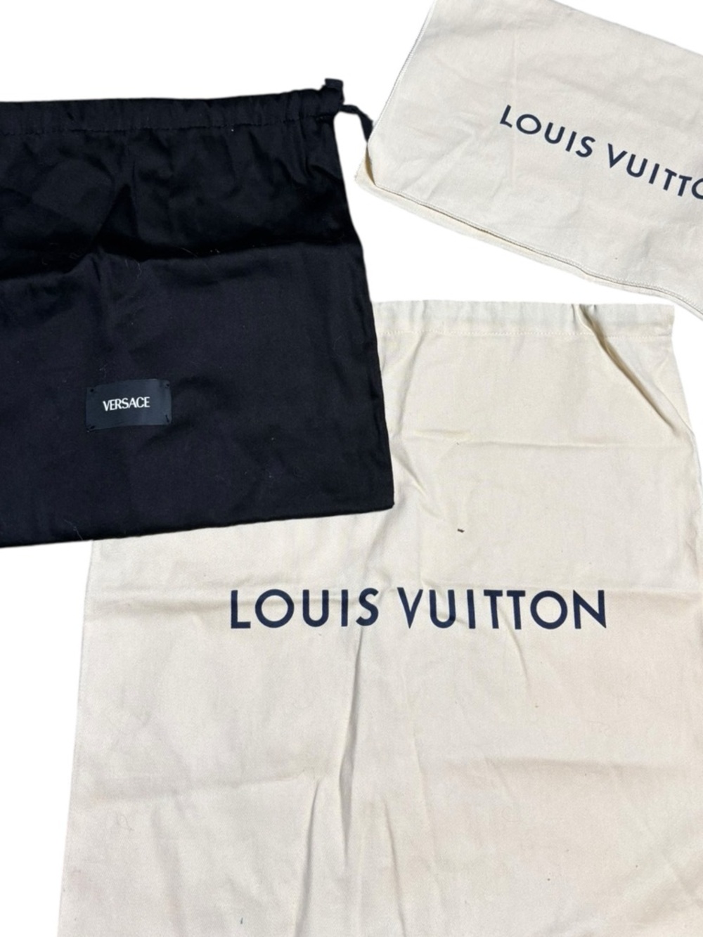 Louis Vuitton & Versace Dustbag 3 bundle Lot